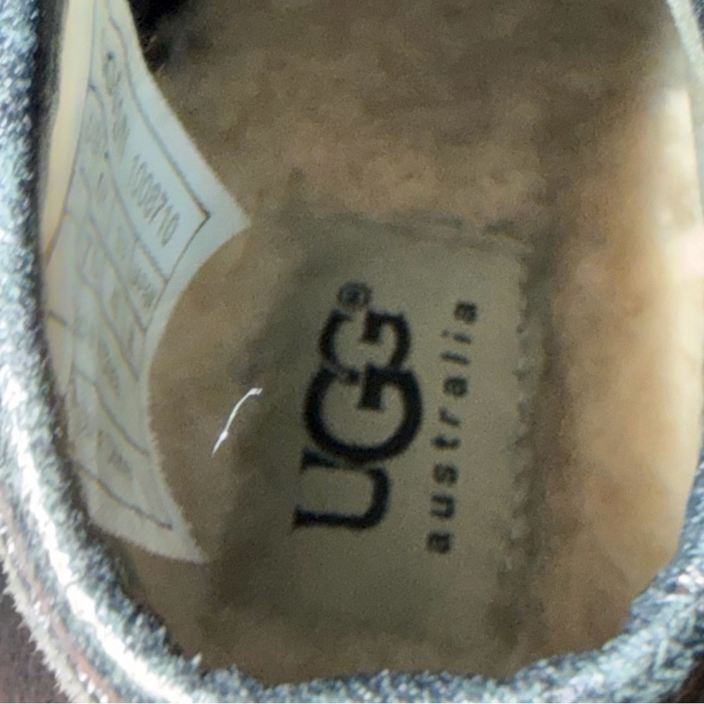UGG Penelope Black Leather Ankle Boots Sz 9 1008710 - Picture 7 of 7